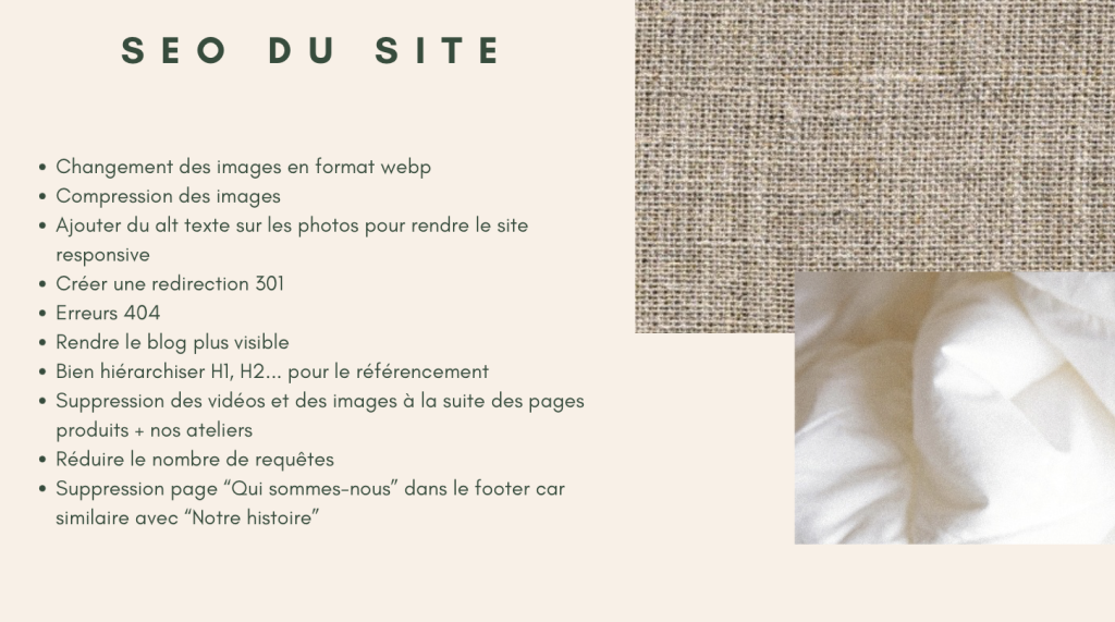 Recommandations SEO